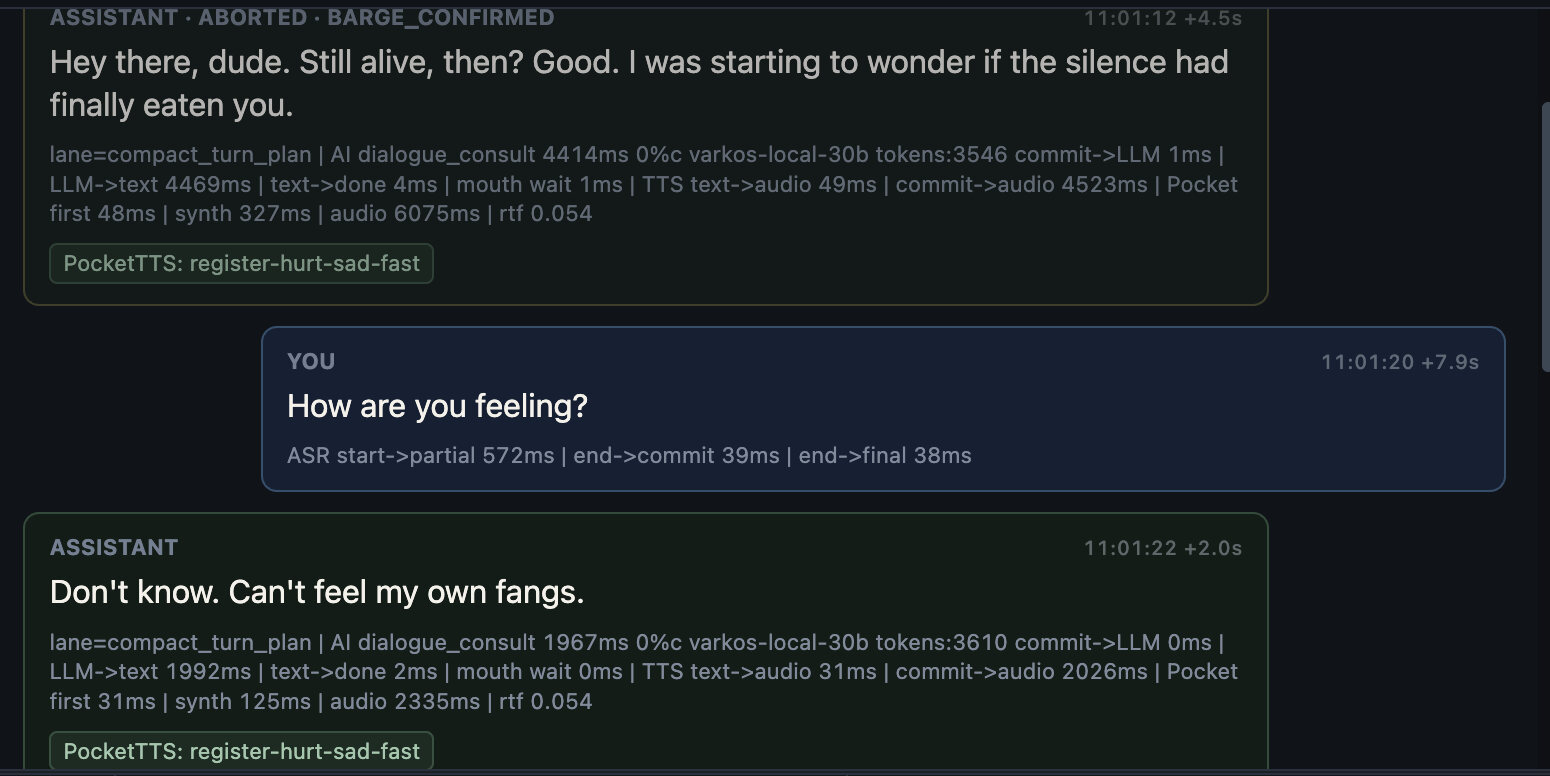 A void-mode conversation with Varkos